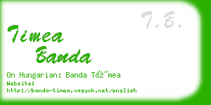 timea banda business card